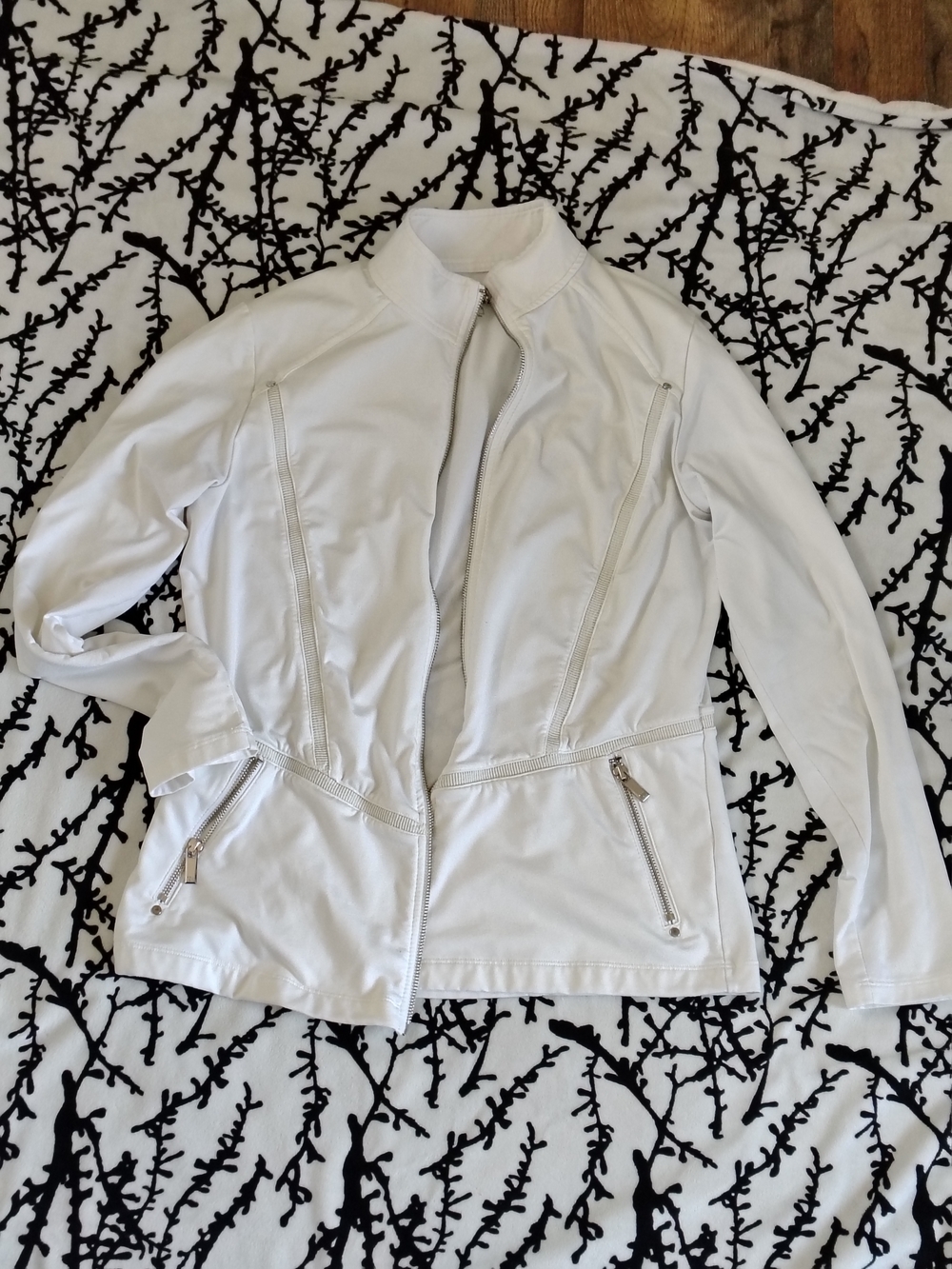 Tail White Leather Zip-Front Women's Jacket